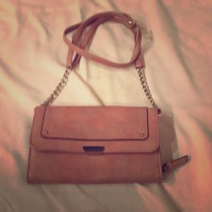 Metallic Rose Pink Crossbody Purse